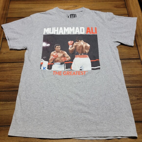 Muhammad Ali SS Grey Tee "The Greatest" - Size Medium - Picture 2 of 4